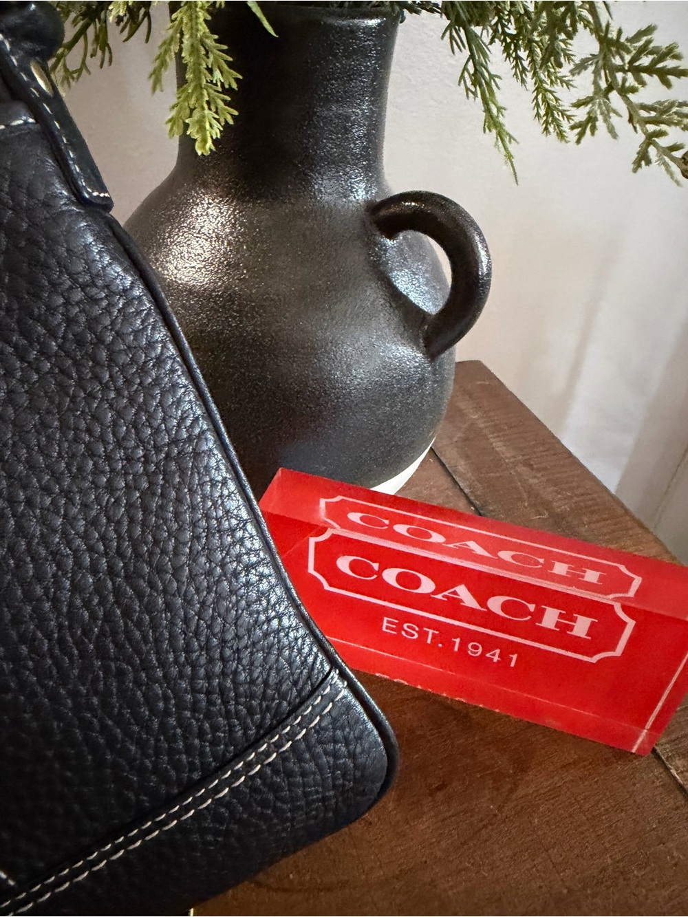 Coach Black Leather Crossbody Bag - Picture 6 of 12